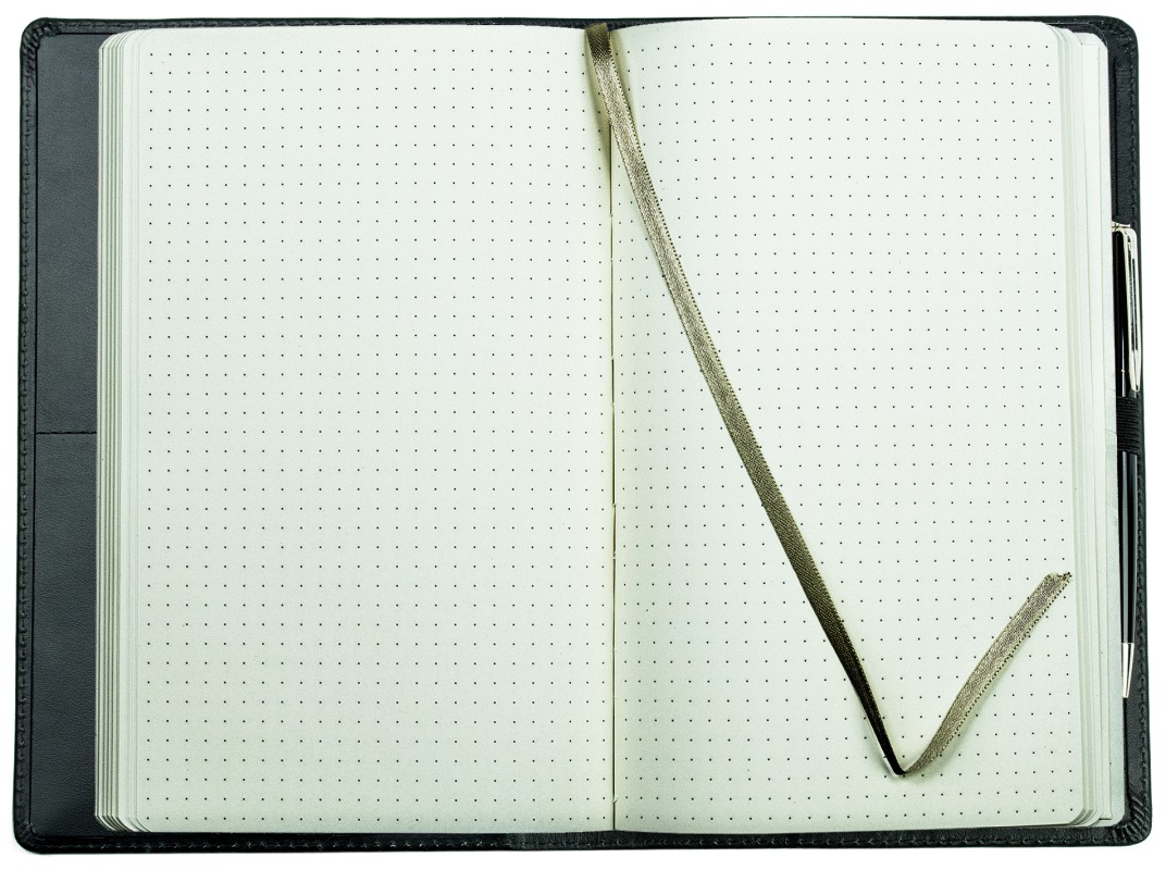 Notizbuch DIN A5 schmal | Echtleder | BOXCALF schwarz